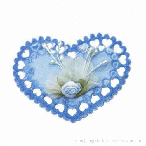 Beautiful Ribbon Bows in Heart Shape with Pearl Decoration